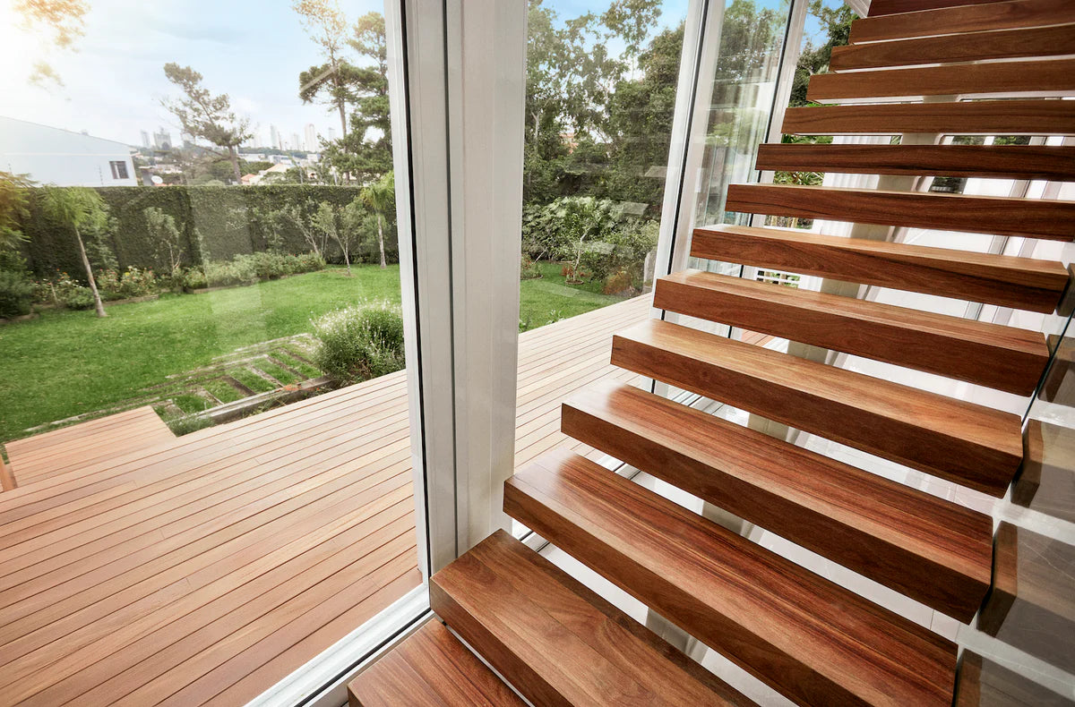 Brazilian Teak Hardwood Decking - S4S & Grooved (15 sq ft Bundle)
