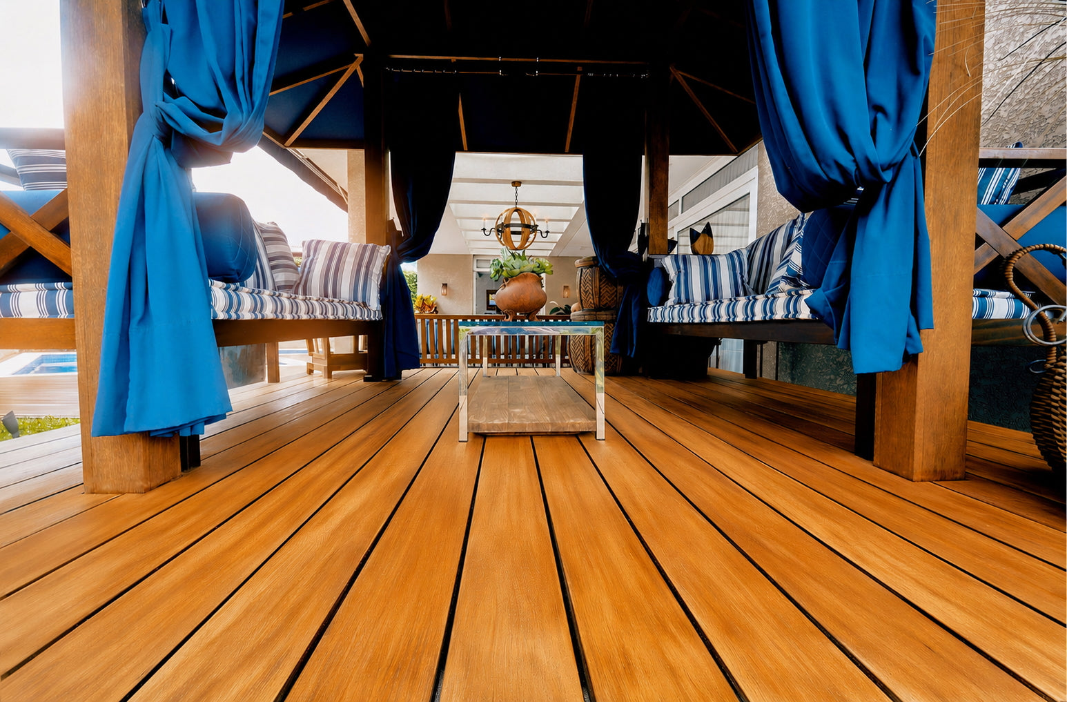 Brazilian Garapa Hardwood Decking - S4S & Grooved (15 sq ft Bundle)
