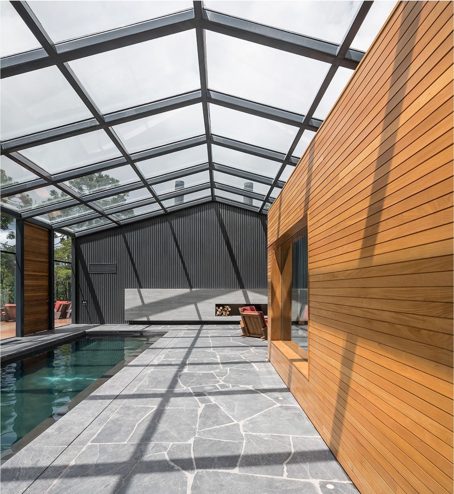 Brazilian Garapa Hardwood Cladding - T&G V-Joint/Nickel Gap Reversible (15 sq ft Bundle)