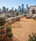 Garapa Deck Tiles 24x24 - Brazilian Hardwood Interlocking Tiles