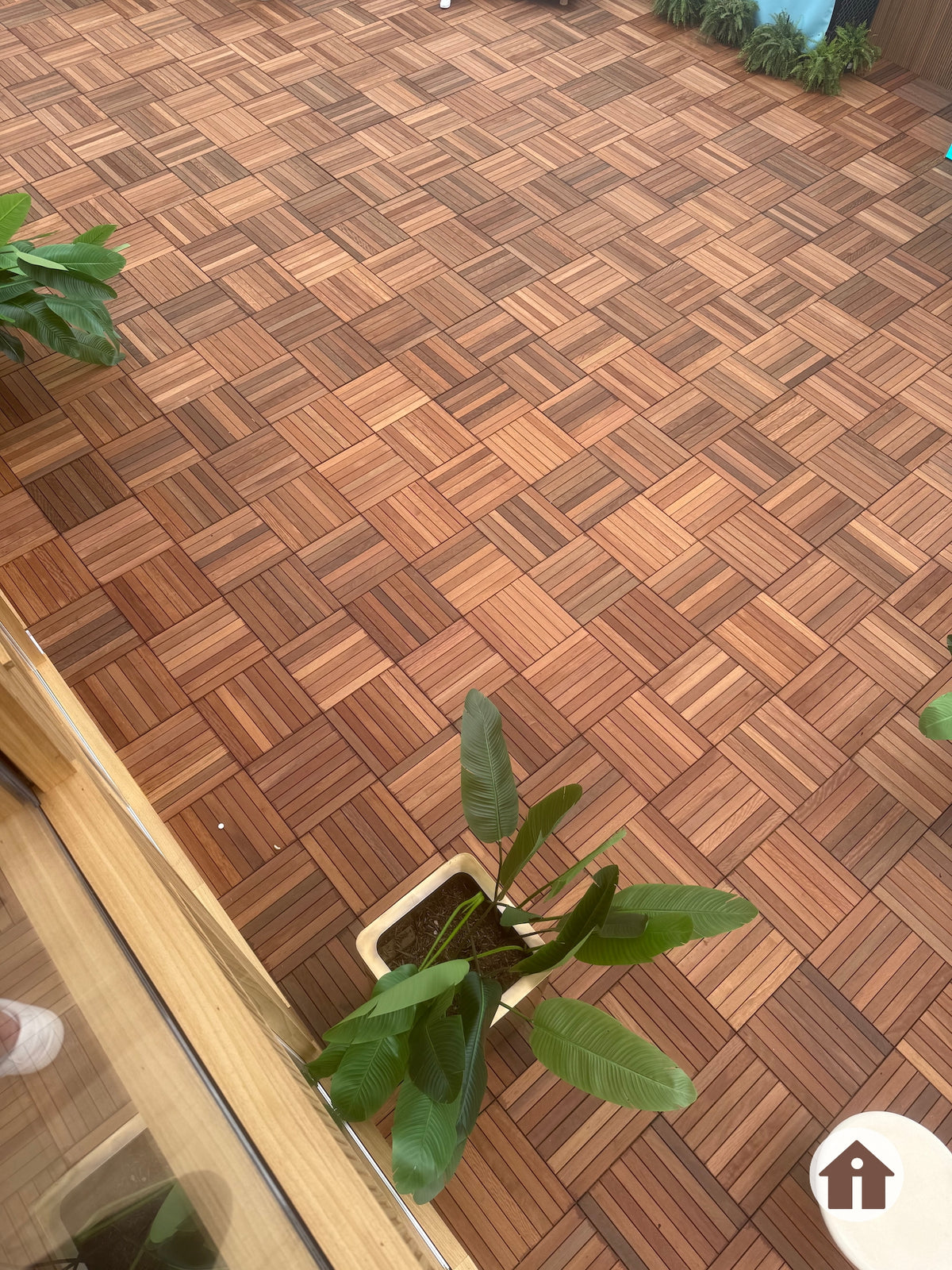 Ipe Deck Tiles 24x24 - Brazilian Hardwood Interlocking Tiles