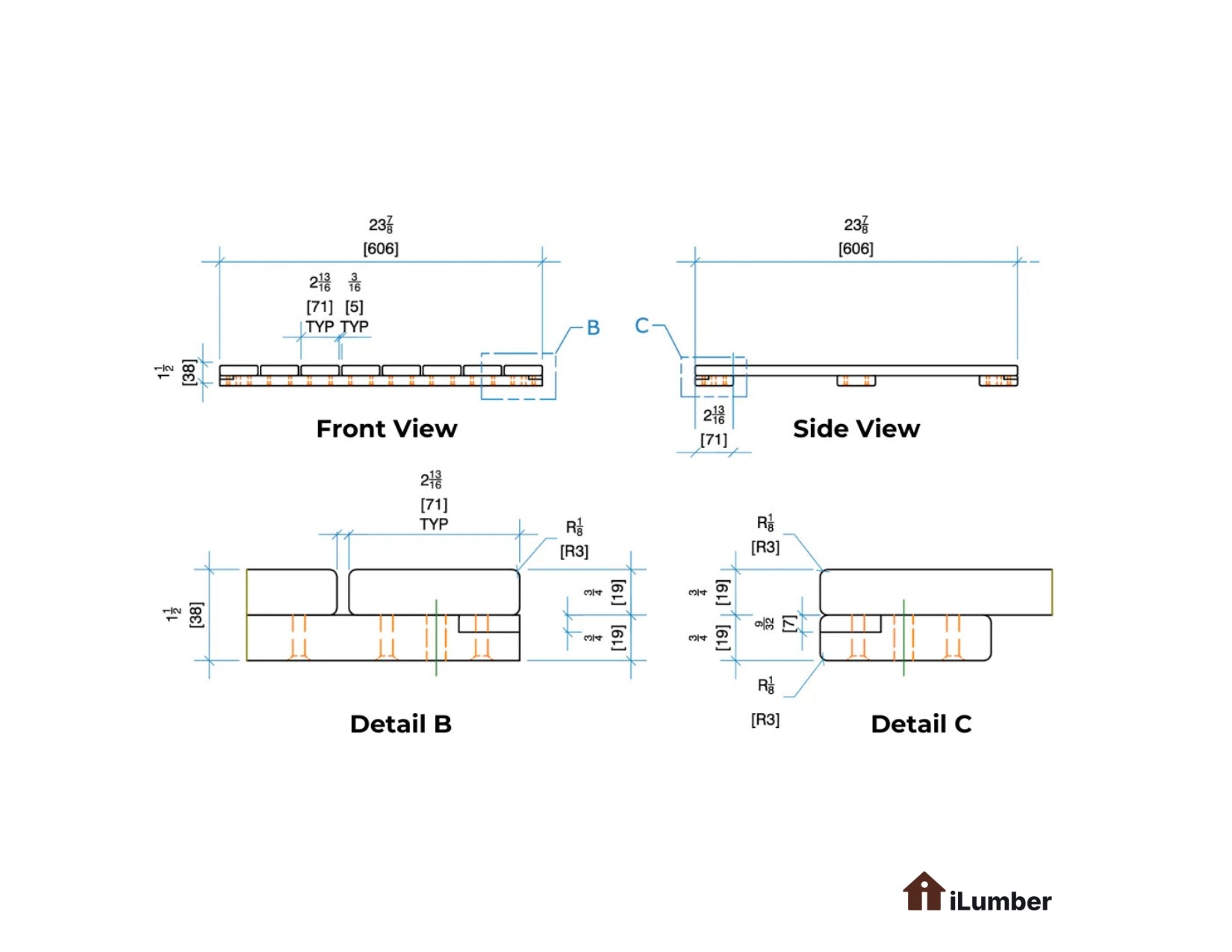 Ipe Deck Tiles 24x24 - Brazilian Hardwood Interlocking Tiles