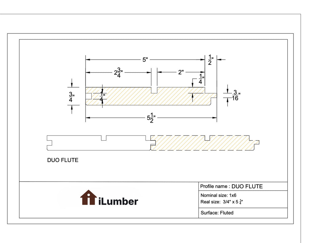 Thermo Wood Ayous Cladding | Duo Flute (custom)